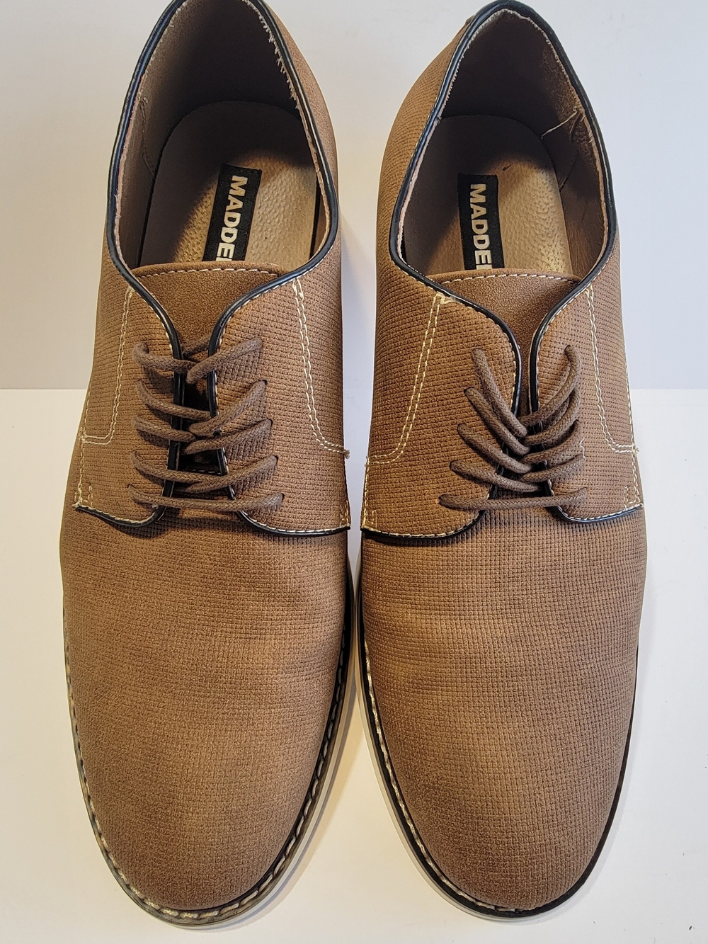Steve Madden Brown Canvas Derby Shoes for Men